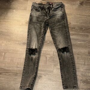 Pilcro Black Distressed Skinny Jeans